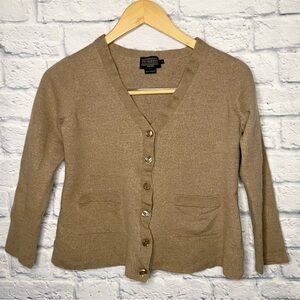 Pendleton Tan Button-Up Cardigan
